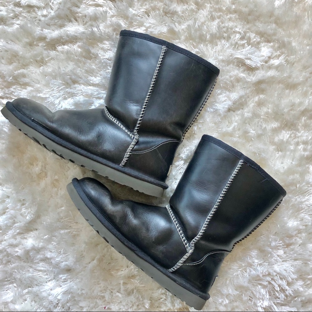 UGG classic short leather boots waterproof